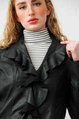 Kurze leichte Damen Lederjacke