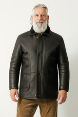 Herren Lammfelljacke in Braun Nappalan