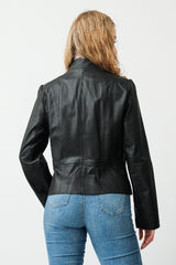 Kurze leichte Damen Lederjacke