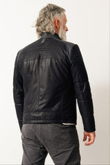 Kurze Herren Lederjacke exklusiv aufwendig in Marineblau aus Lammnappa