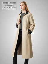 Sportlich, eleganter Damen Ledermantel
