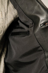 Klassischer Herren Kurzmantel Gehrock in schwarz aus super Lammnappa Qualität