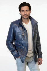 Leichte dünne Herren Lederjacke
