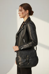 Flexible Handtasche für jeden Tag aus Leder