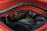 Moderne Umhängetasche für Damen aus Leder in rot