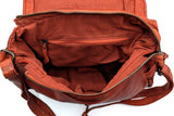 Handtasche aus echtem Leder in rot