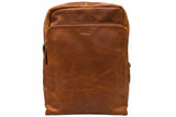 Alltagsrucksack aus Rindleder in vintage cognac