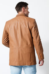 Herren Ledersakko cognac