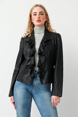 Kurze leichte Damen Lederjacke