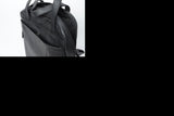 Alltagsrucksack unisex schwarz in Rindnappa mit Henkel und Trageriemen
