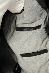 Kurzer Herren Lederblouson als Übergangsjacke aus Lammnappa in schwarz