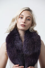 Blaufuchs Kragen in dunkel Lila - Leder Schmidt Online