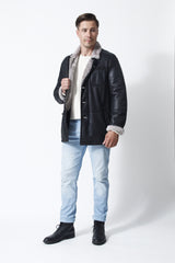 Herren-Lammfelljacke-Christ-Leder Schmidt Online-dunkel Anthrazit-Berlin
