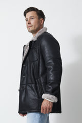 Herren-Lammfelljacke-Christ-Leder Schmidt Online-dunkel Anthrazit-Warnemünde