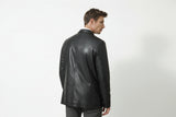 Klassischer Herren Blazer Sakko in Lammnappa schwarz Leder Schmidt Online