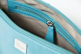 Modische Damen Schultertasche aus Rindnappa in türkis