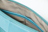 Modische Damen Schultertasche aus Rindnappa in türkis