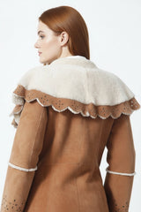 Langer Damen Lammfellmantel