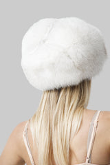 Damen Tschapka aus edlem Blaufuchs mit Ohrenklappen runter klappbar