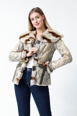 Kurze Damen Lammfelljacke mit Kapuze Berlin