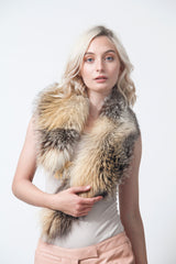 Damen Goldfuchskragen einen Meterzehn lang mit Verschluss mehrfarbig