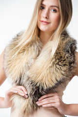 Damen Goldfuchskragen einen Meterzehn lang mit Verschluss an den Enden