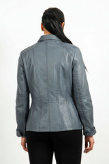 Kurze taillierte Damen Lederjacke aus Lammnappa in heaven vintage look