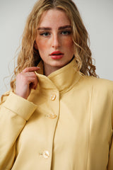 Super leichte sehr weiche Damen Lederjacke aus Lammnappa in Vanille