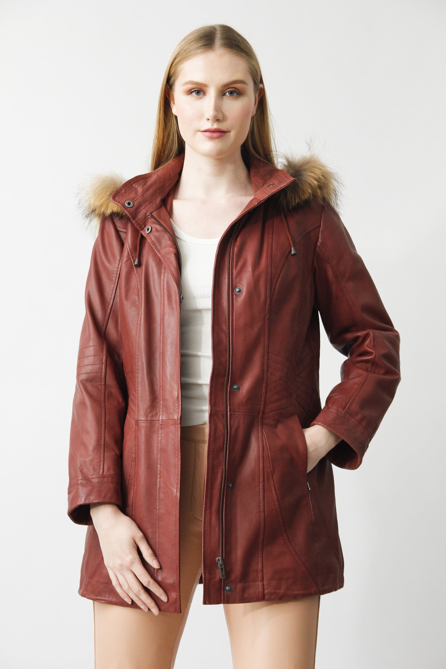 Damen Lederparka mit Kapuze – Leder Schmidt Online