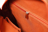 Kleiner weicher Damen Rucksack aus Rindleder in orange