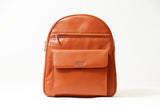 Kleiner weicher Damen Rucksack aus Rindleder in orange