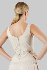 Exklusives Damen Lederkleid aus Butterweichem Lammnappa in Ivory