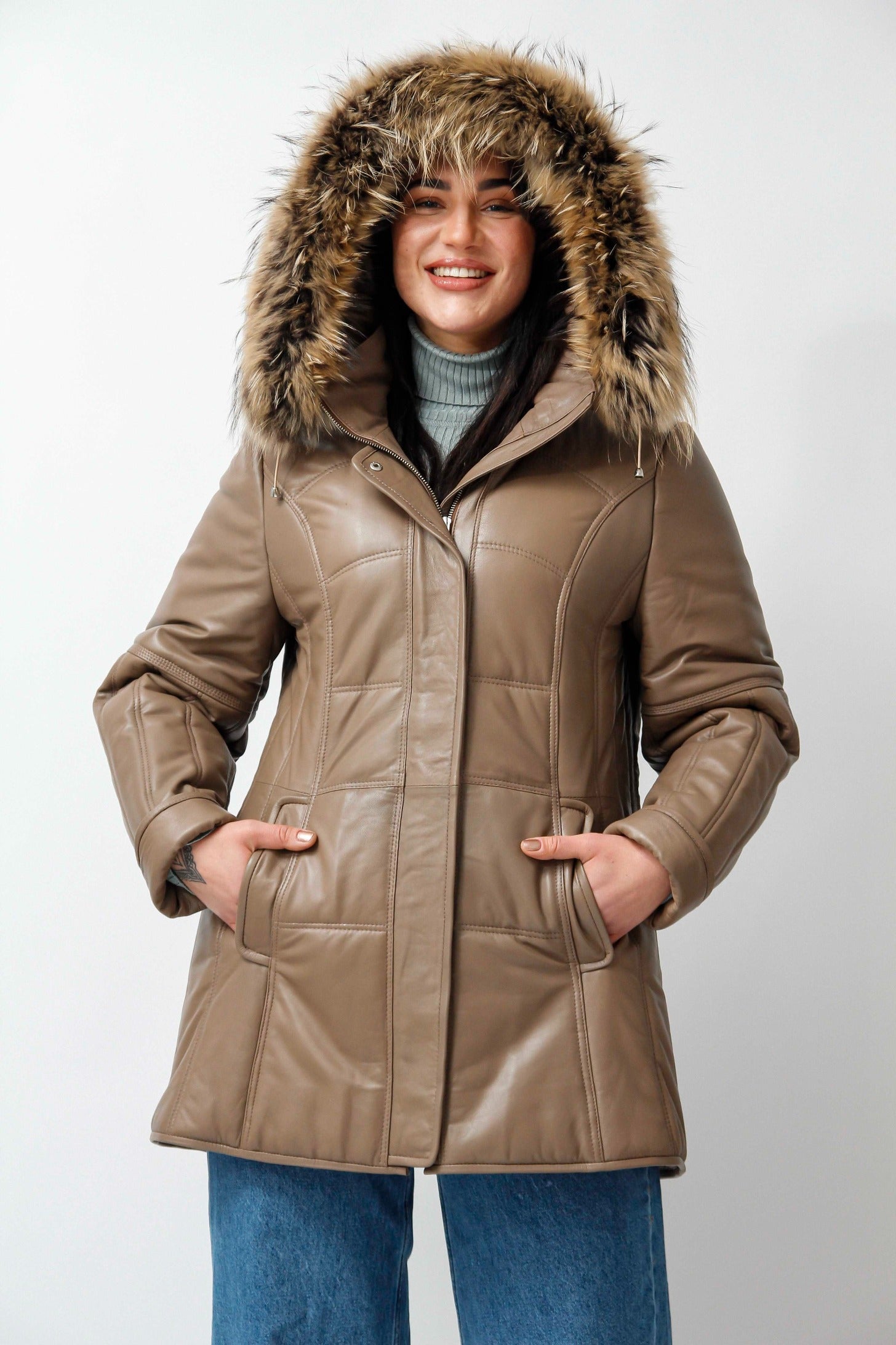 LEATHER PADDED PARKAS