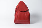 Damen Leder Rucksäcke aus Lammnappa in rot 340 Gramm