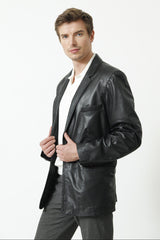 Herren Blazer in Lammnappa schwarz -Leder Schmidt Online