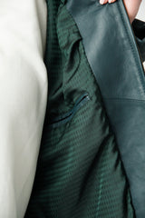 Kurze duenne Damen Lederjacke aus Lammnappa Althema tailliert ohne Wattierung