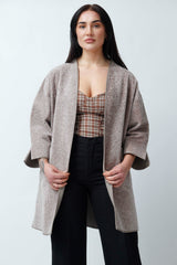 Leichter Damen Lammfellmantel mit Gürtel