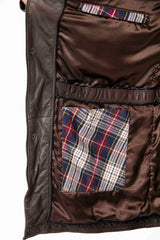 leichter Herren Parka aus Lammnappa in Braun mit Wattierung