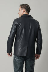 Lammnappa Sakko Herren in Schwarz mit Schlitz-Leder Schmidt Online seit 1991