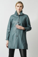 Dünner Damen Swinger federleicht in Lammnappa in Melange