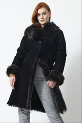 Damen Toscana Lammfell Kurzmantel in schwarz - Leder Schmidt Online