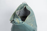 Damen Leder alltags Rucksack aus Lammnappa metallic grün 340 Gramm