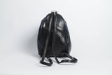 Damen Leder Rucksäcke aus Lammnappa in schwarz blau 340 Gramm