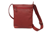 Rote Kalbsledertasche für Arbeit oder Alltag