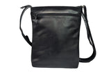 echte Kalbsledertasche für Arbeit und Freizeit in schwarz