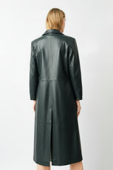 echter langer Damen Ledermantel lammnappa ca. 130cm, Bingürtel