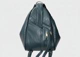 leichter Lederrucksack petrol 
