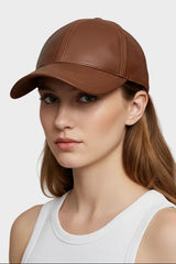 echtes Lammnappa Basecap antik cognac