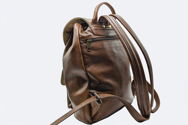 Lederrucksack für den Alltag in braun
