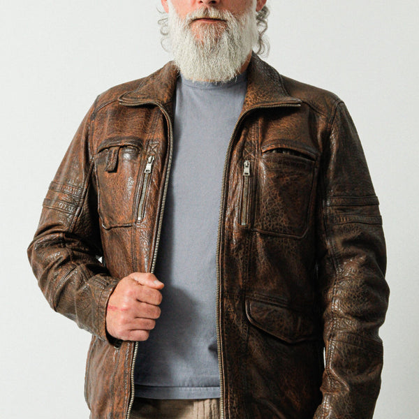 lederjacke künstlich altern Halblange Herren Lederjacke im Vintage Look – Leder Schmidt Online